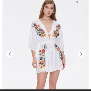 Forever 21 Beach Embroidered Cover up